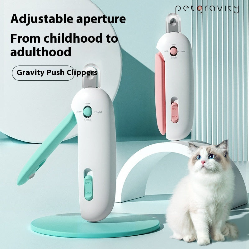 Pet Nail Clippers with Adjustable Aperture - Safe & Easy to Use for Cats & Small Dogs