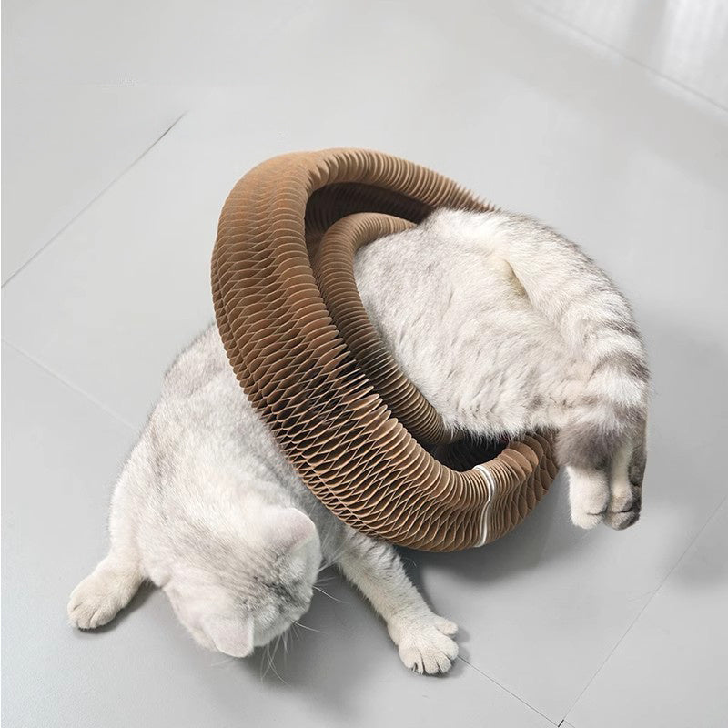 Accordion Cat Toy Interactive Cat Toy Cat Scratcher with Bell Magnetic Cat Toy Durable Cat Toy Scratch-Resistant Cat Toy Corrugated Paper Cat Toy Fun Cat Toy Indoor Cat Exercise Toy Unique Cat Toy