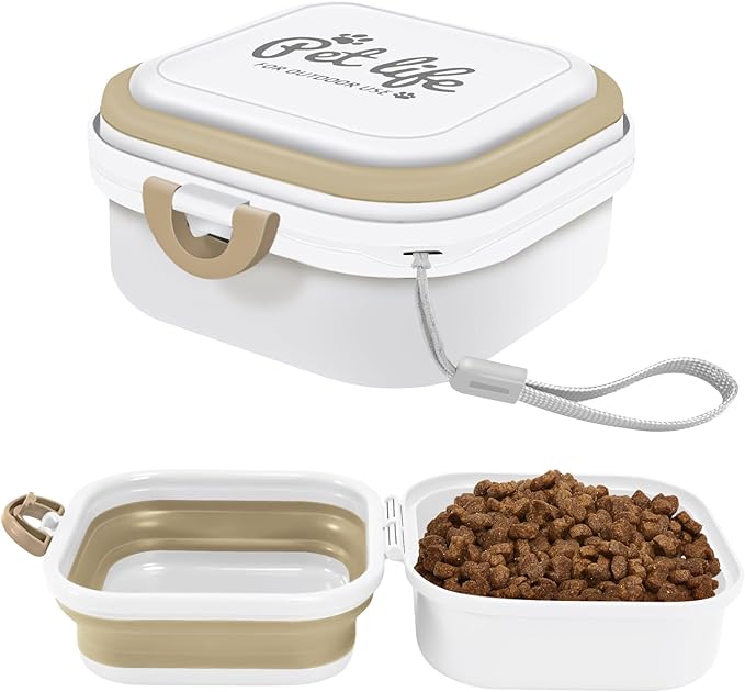 Portable Double-Layer Dog Water & Food Bowl | Perfect for Outdoor Adventures | BPA-Free