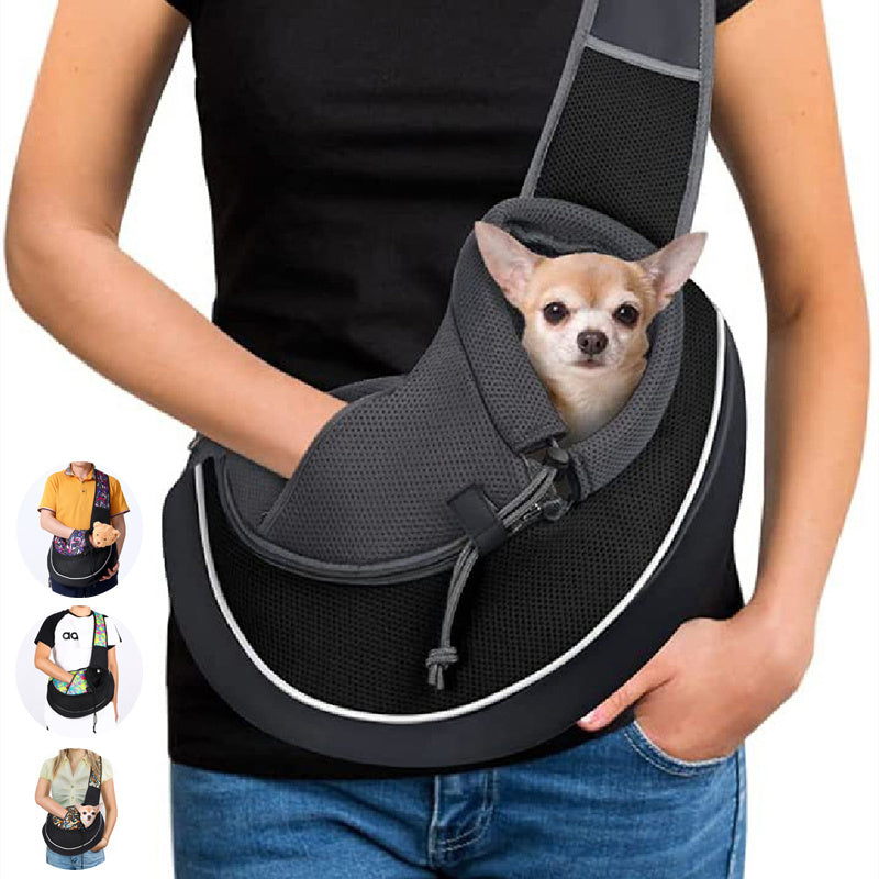 Pet Sling Carrier Bag Crossbody Pet Carrier Breathable Pet Carrier Small Dog Carrier Bag Cat Carrier Crossbody Portable Pet Carrier Bag Comfortable Pet Sling Durable Pet Carrier Pet Bag with Drawstring Design Travel Carrier for Cats and Dogs