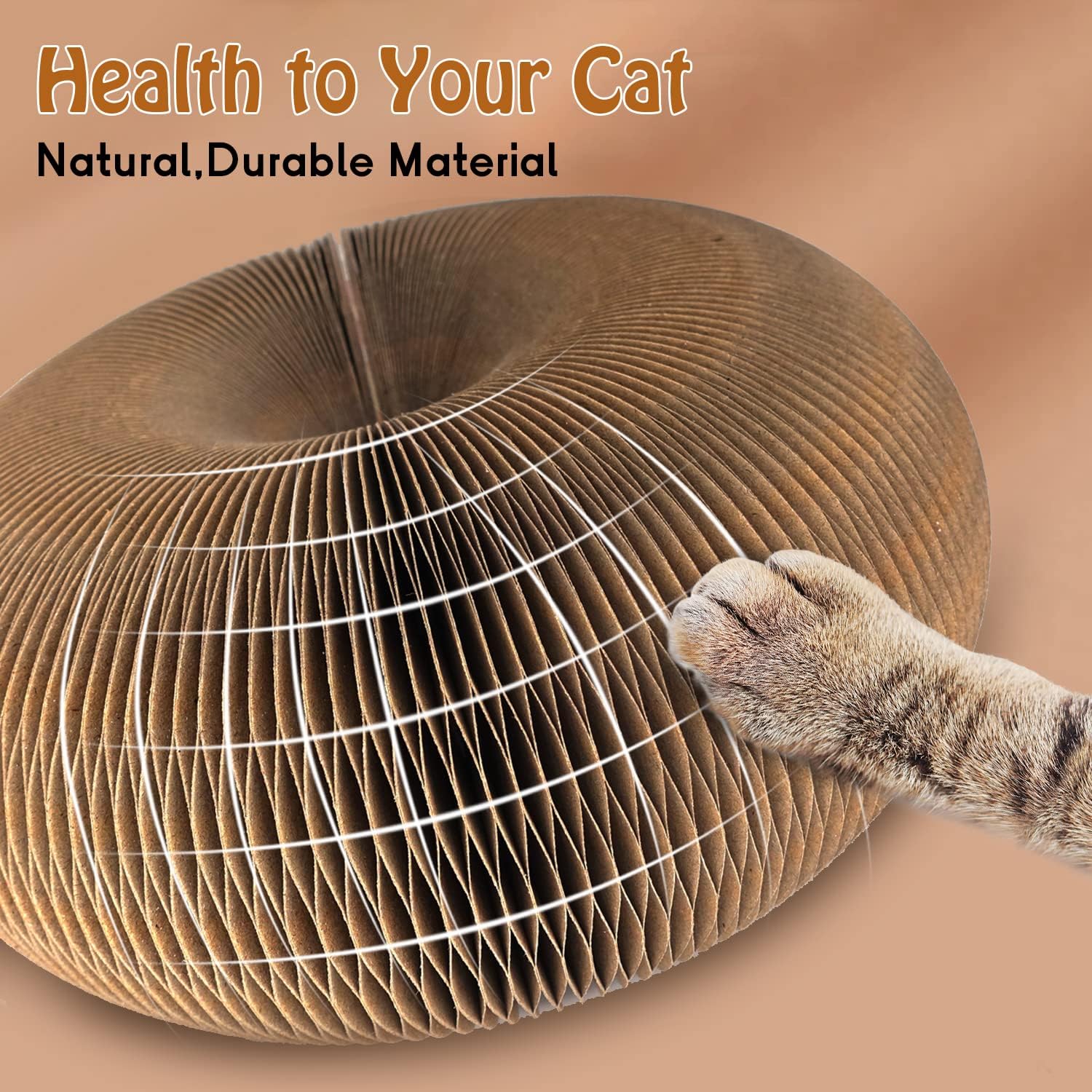 Accordion Cat Toy Interactive Cat Toy Cat Scratcher with Bell Magnetic Cat Toy Durable Cat Toy Scratch-Resistant Cat Toy Corrugated Paper Cat Toy Fun Cat Toy Indoor Cat Exercise Toy Unique Cat Toy