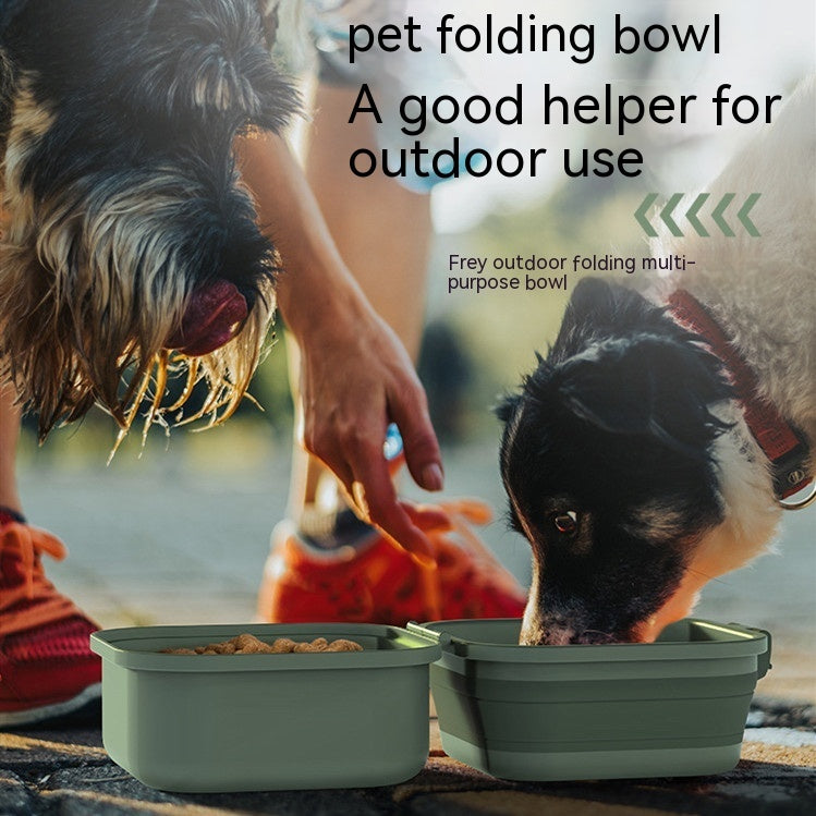 Portable Double-Layer Dog Water & Food Bowl | Perfect for Outdoor Adventures | BPA-Free