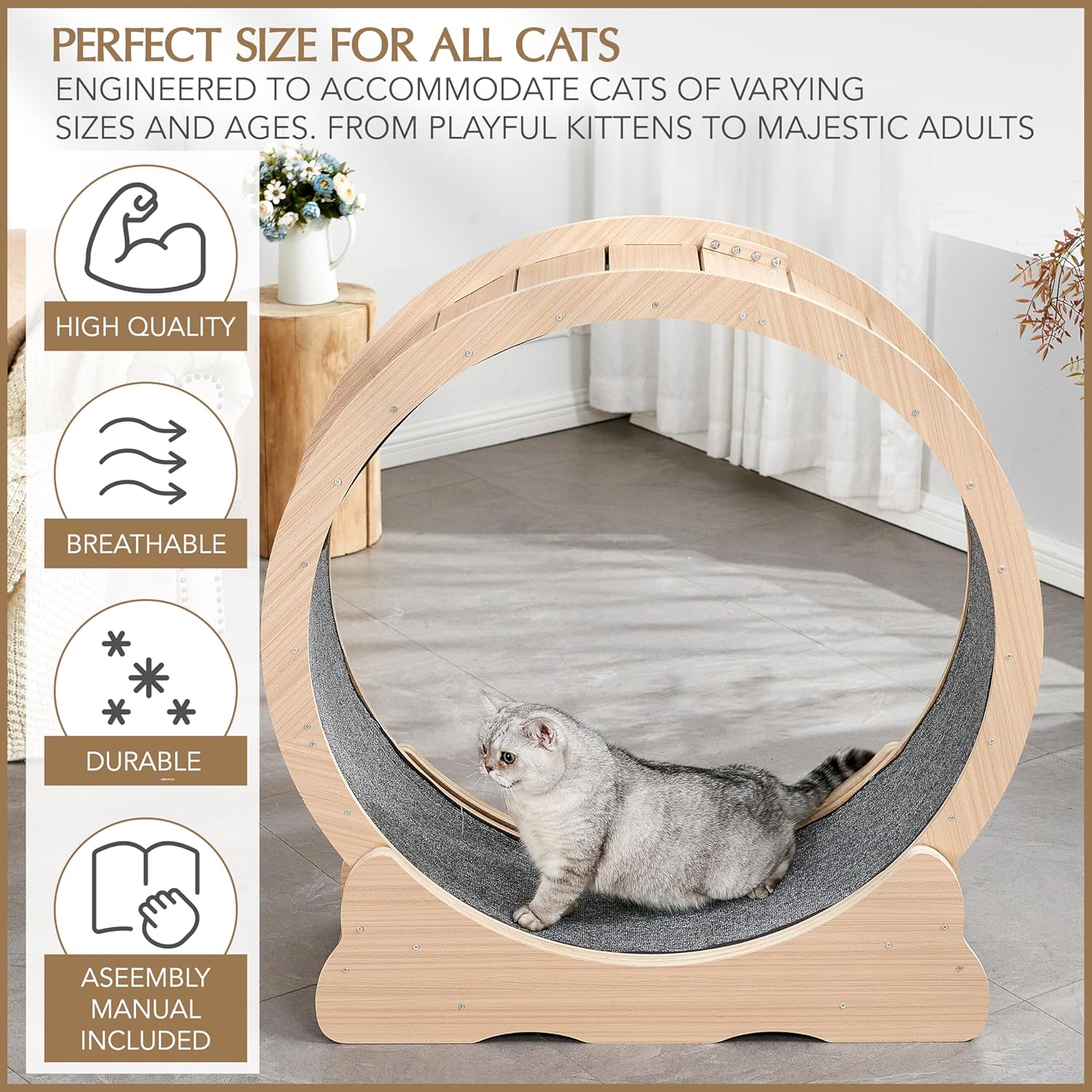 Accordion Cat Toy Interactive Cat Toy Cat Scratcher with Bell Magnetic Cat Toy Durable Cat Toy Scratch-Resistant Cat Toy Corrugated Paper Cat Toy Fun Cat Toy Indoor Cat Exercise Toy Unique Cat Toy
burrow bed for cats
Cat bed
pet accessories
Cat Exercise Wheels - Indoor Cat Treadmill/safe
quiet& space-saving design for active cats