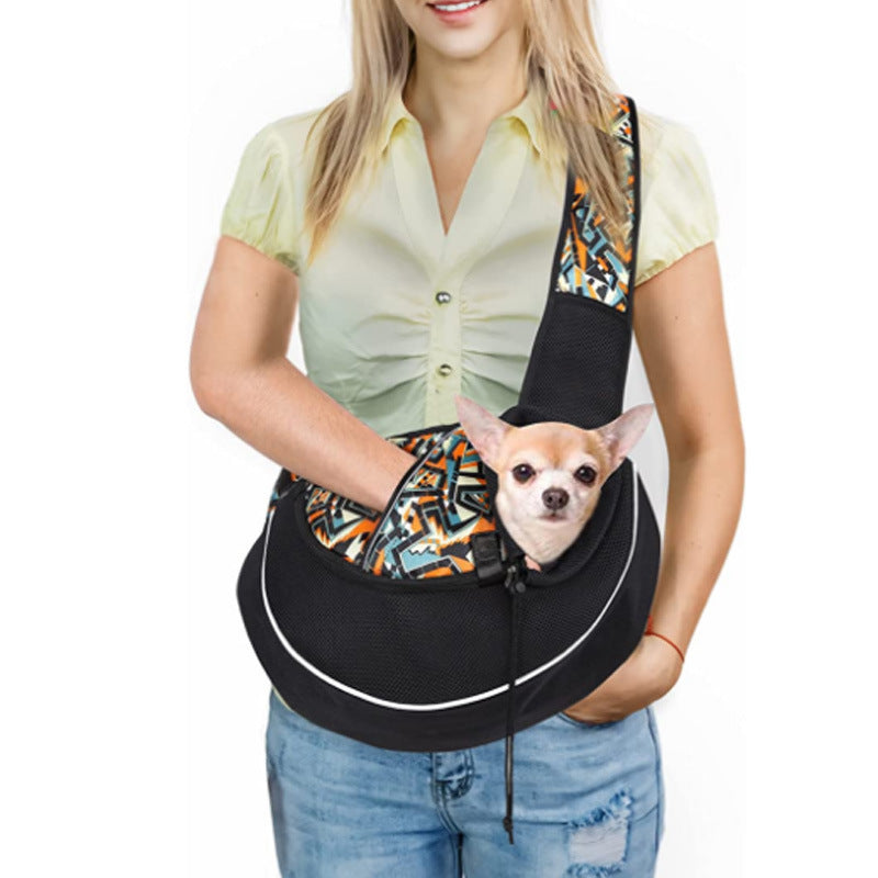 Pet Sling Carrier Bag Crossbody Pet Carrier Breathable Pet Carrier Small Dog Carrier Bag Cat Carrier Crossbody Portable Pet Carrier Bag Comfortable Pet Sling Durable Pet Carrier Pet Bag with Drawstring Design Travel Carrier for Cats and Dogs