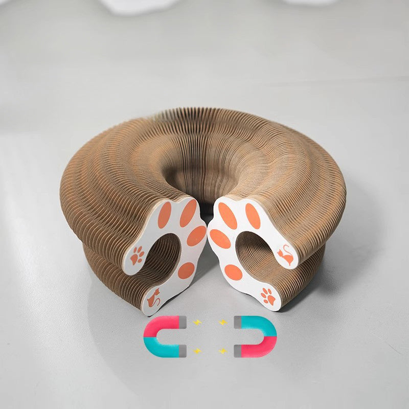 Accordion Cat Toy Interactive Cat Toy Cat Scratcher with Bell Magnetic Cat Toy Durable Cat Toy Scratch-Resistant Cat Toy Corrugated Paper Cat Toy Fun Cat Toy Indoor Cat Exercise Toy Unique Cat Toy