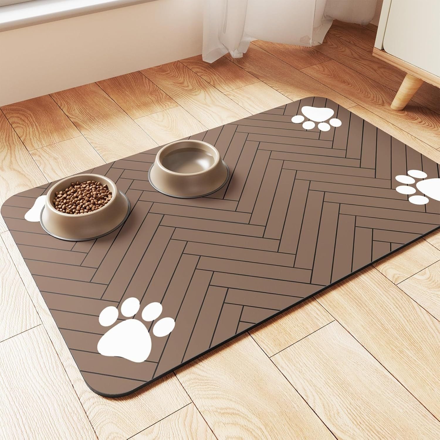 Pet Eating Diatom Ooze Floor Mat Feeding Splash-proof Household Water-absorbing Quick-drying