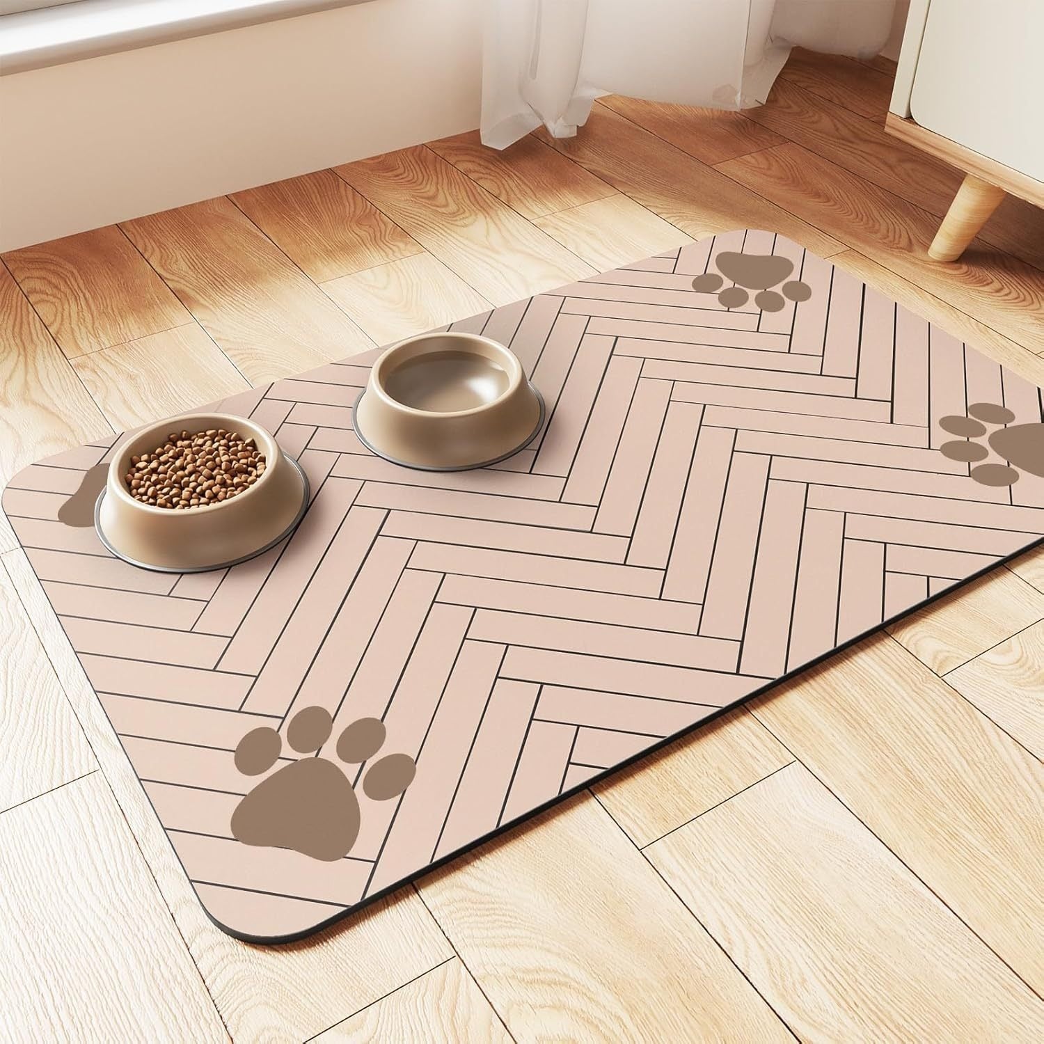 Pet Eating Diatom Ooze Floor Mat Feeding Splash-proof Household Water-absorbing Quick-drying