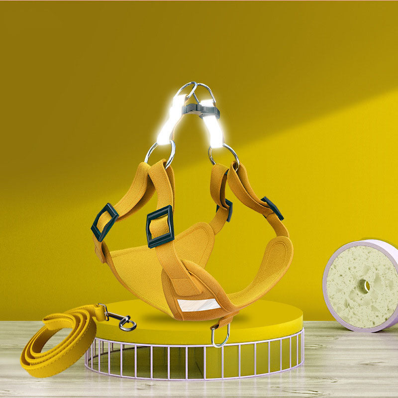 Pet Dog Harness Reflective
SAFETY LED DOG HARNESS
This comfortable & breathable padded dog harness with quick snap buckles which make it easy to put on and take off.
Available