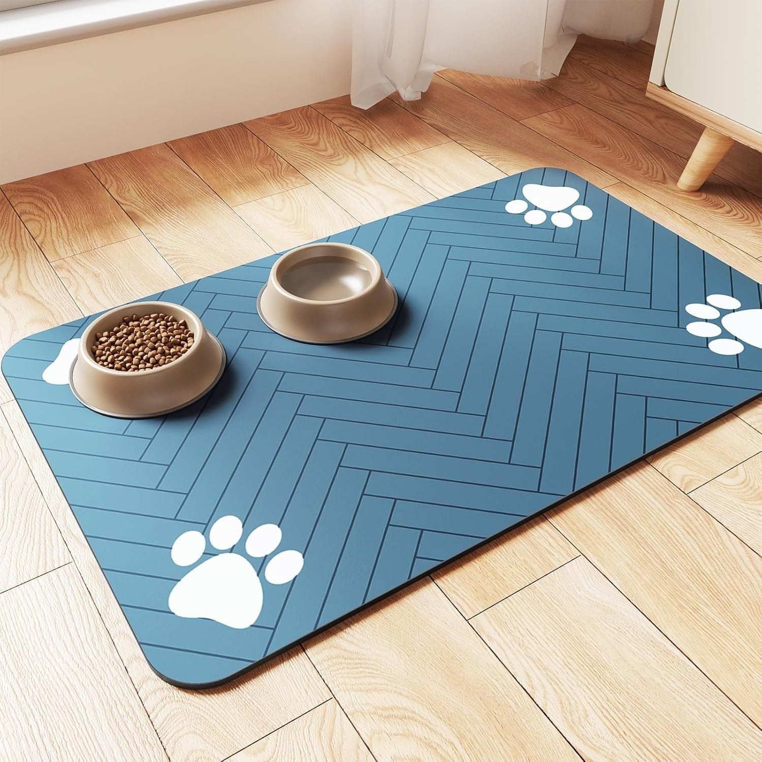 Pet Eating Diatom Ooze Floor Mat Feeding Splash-proof Household Water-absorbing Quick-drying