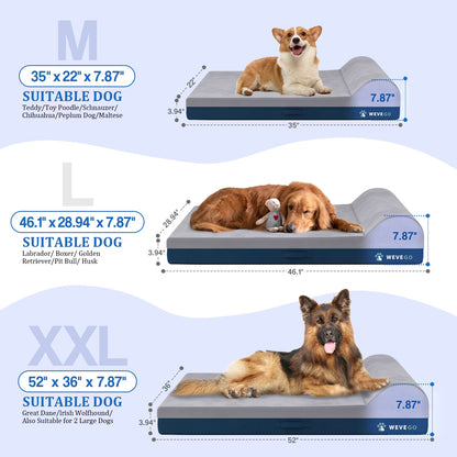 Large Dog Bed With Pillows
WEVAGO Orthopedic Dog Bed
Large Dog Bed with Pillow
7.9 Inch Thick Gel Memory Foam Durable Flannel Dog Bed
Removable Cover &amp;amp; Waterproof Liner
Non-Slip Bottom
anti-slip pet bed
burrow bed for cats
Cat bed
covered cat bed
dog bag
fluffy cat bed
pet accessories
Outdoor Pet Accessories
plush pet bed
soft cat bed
washable cat bed