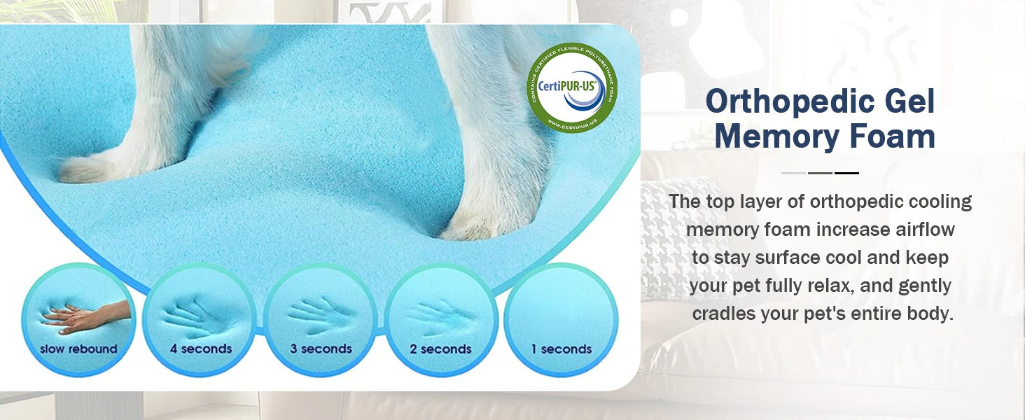 Large Dog Bed With Pillows
WEVAGO Orthopedic Dog Bed
Large Dog Bed with Pillow
7.9 Inch Thick Gel Memory Foam Durable Flannel Dog Bed
Removable Cover &amp;amp; Waterproof Liner
Non-Slip Bottom
anti-slip pet bed
burrow bed for cats
Cat bed
covered cat bed
dog bag
fluffy cat bed
pet accessories
Outdoor Pet Accessories
plush pet bed
soft cat bed
washable cat bed